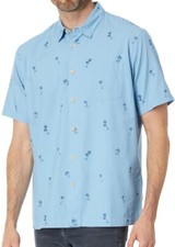 QUIKSILVER WATERMAN SAIL PALM Men's S/S Woven Shirt - XL - BHC6 - NWT