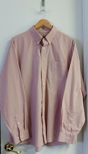 Camicia uomo Jos A Banks rossa a quadri con bottoni taglia XL