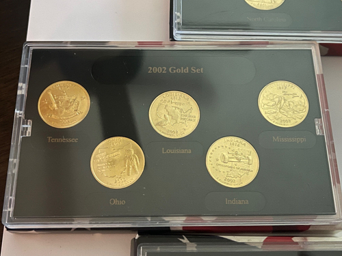 CSN Denver Mint State Quarter Collection Uncirculated 24k Gold Plate 1999-2002 - Picture 4 of 6