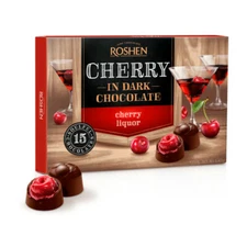 Gift Box Sweets ROSHEN Shooters Candy Cherry in Dark Chocolate with Liquor 155g