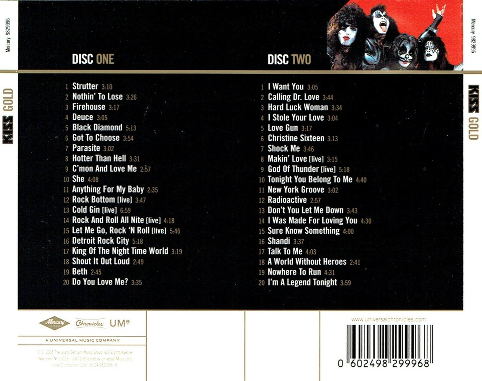 (2CD's) KISS - Gold - I Was Made For Loving You, Rock And Roll All Nite,Strutter - Bild 2 von 2