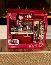 Our Generation Gourmet Kitchen Set Pink Home Kitchen  Play Food for 18-inch Dol