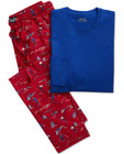 POLO RALPH LAUREN Men's Solid Long-Sleeve T-Shirt & Printed Pajama Pant 2-Pc Set