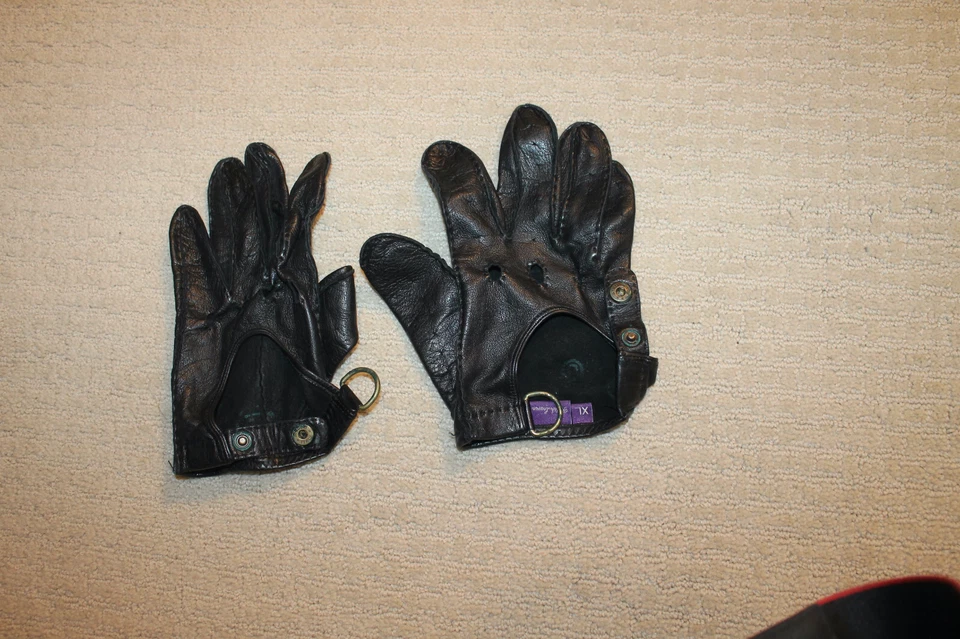 Luvas de condução Ralph Lauren roxas pretas feitas na Inglaterra TAMANHO XL - Imagem 3 de 4