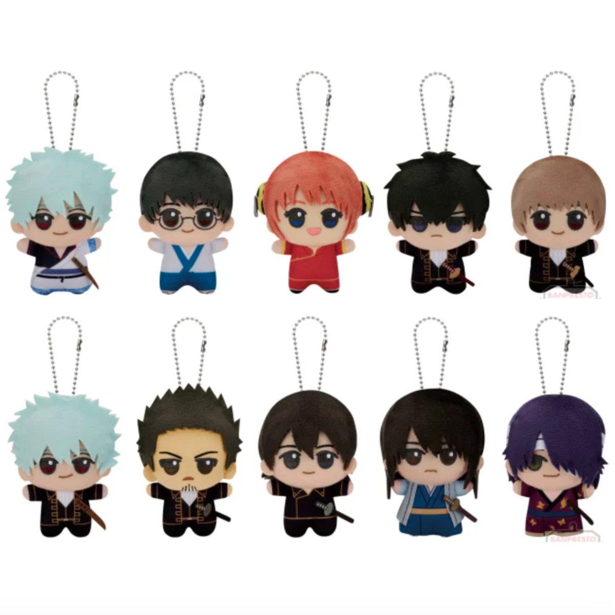 Gintama Chibigurumi Plush Doll Gintoki Kagura Hijikata Okita