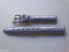 14mm & 16mm (Choose) Lavender Leather Watch Strap with Steel Buckle