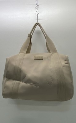Dagne Dover Dune Beige Neoprene Large Landon Carryall Duffel Bag Travel Weekend
