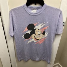 VTG Walt Disney Mickey Mouse T shirt Short Sleeve Size M Rough Shape Read