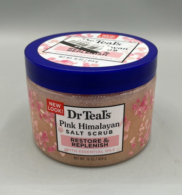 Dr Teals Pink Himalayan Salt Scrub Restore & Replenish Essential Oil 16 oz