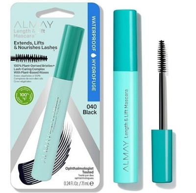 Almay Length and Lift Mascara, 040 Waterproof Black, 0.24 fl oz