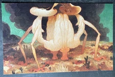 art postcard OS Dave Cooper Mangle new drawings  Levine gallery invitation