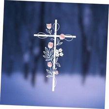 Girly Car Accessories For Women Pink Decor Car Accessories Floral Cross Decal