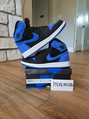 Air Jordan 1 Retro High OG GS Black Royal Blue Size 4Y
