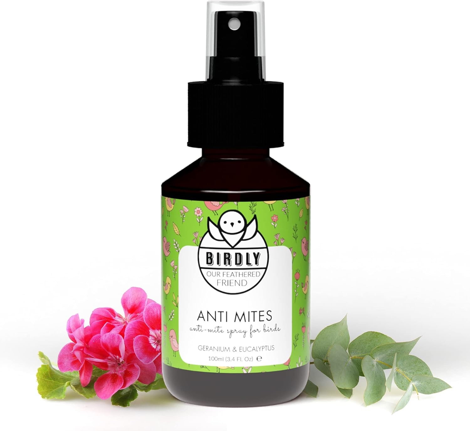 Birdly Bird Mite Spray - Bird Mite Treatment for Budgie Cage & Parrot Cage - Du