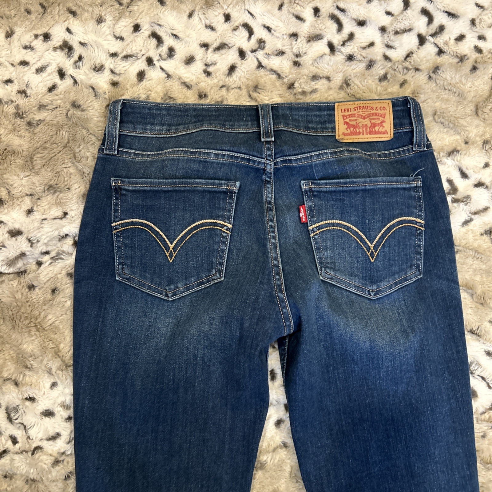 Levi's 535 Women's Super Skinny Stretch Blue Denim Jeans, Size 28 thumbnail 8
