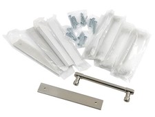 KHTUMEWARE 5 PACK 5 INCH HOLE CENTERS CABINET HANDLES BRUSHED SATIN NICKEL