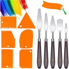 ROMINVIC Strukturpaste Spachtel Set 11-teilig Acrylmalerei Palette Messer Zub...