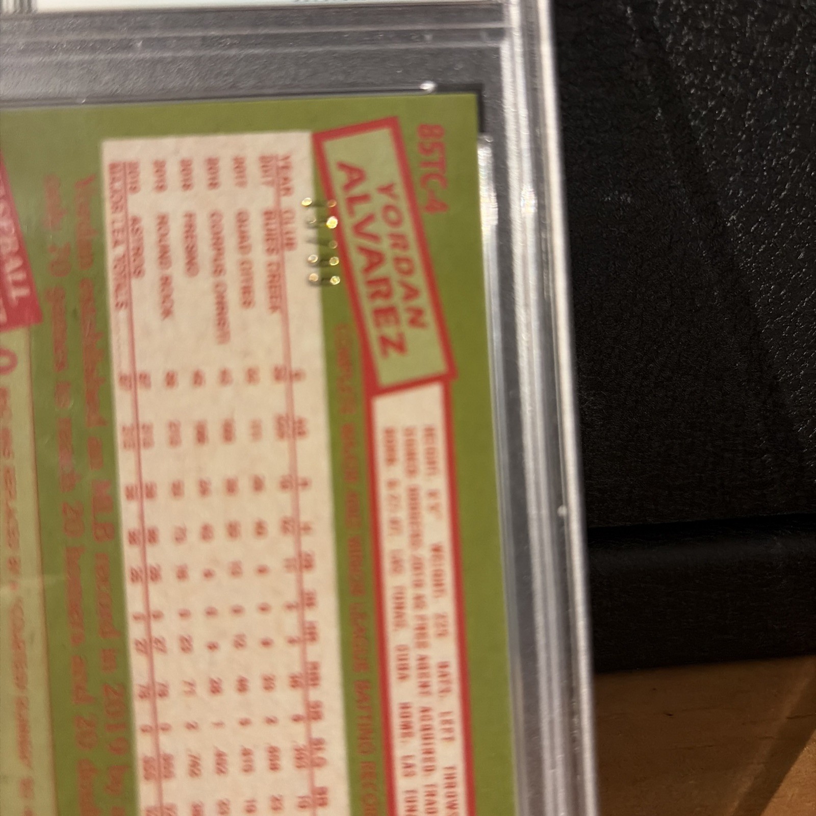 2020 YORDAN ALVAREZ  TOPPS CHROME 1985 TOPPS GREEN REFRACTOR 15/99 PSA 10 POP 4 view 3