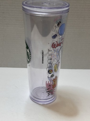 Starbucks 2020 Disney World Parks Icons Plastic Tumbler 24 oz Clear Acrylic - Bild 2 von 6
