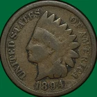 1894 Indian Head Cent Good G Coin #35349
