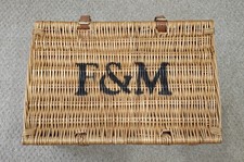 Fortnum and Mason F&M Wicker Hamper Basket - 48cm x 31cm x 22cm