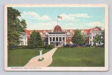 Postcard Highland Park Illinois The Moraine Front View ~ Unposted