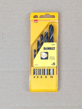 DEWALT 5 PCE BRAD POINT WOOD DRILL BIT SET