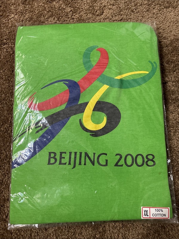 2008 Beijing Summer Olympics T-Shirt 100% Cotton XXL