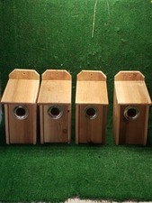 Lot of 4 BLUEBIRD CEDAR BIRD HOUSE NEW HANDMADE 5/8 CEDAR with squirrel guard