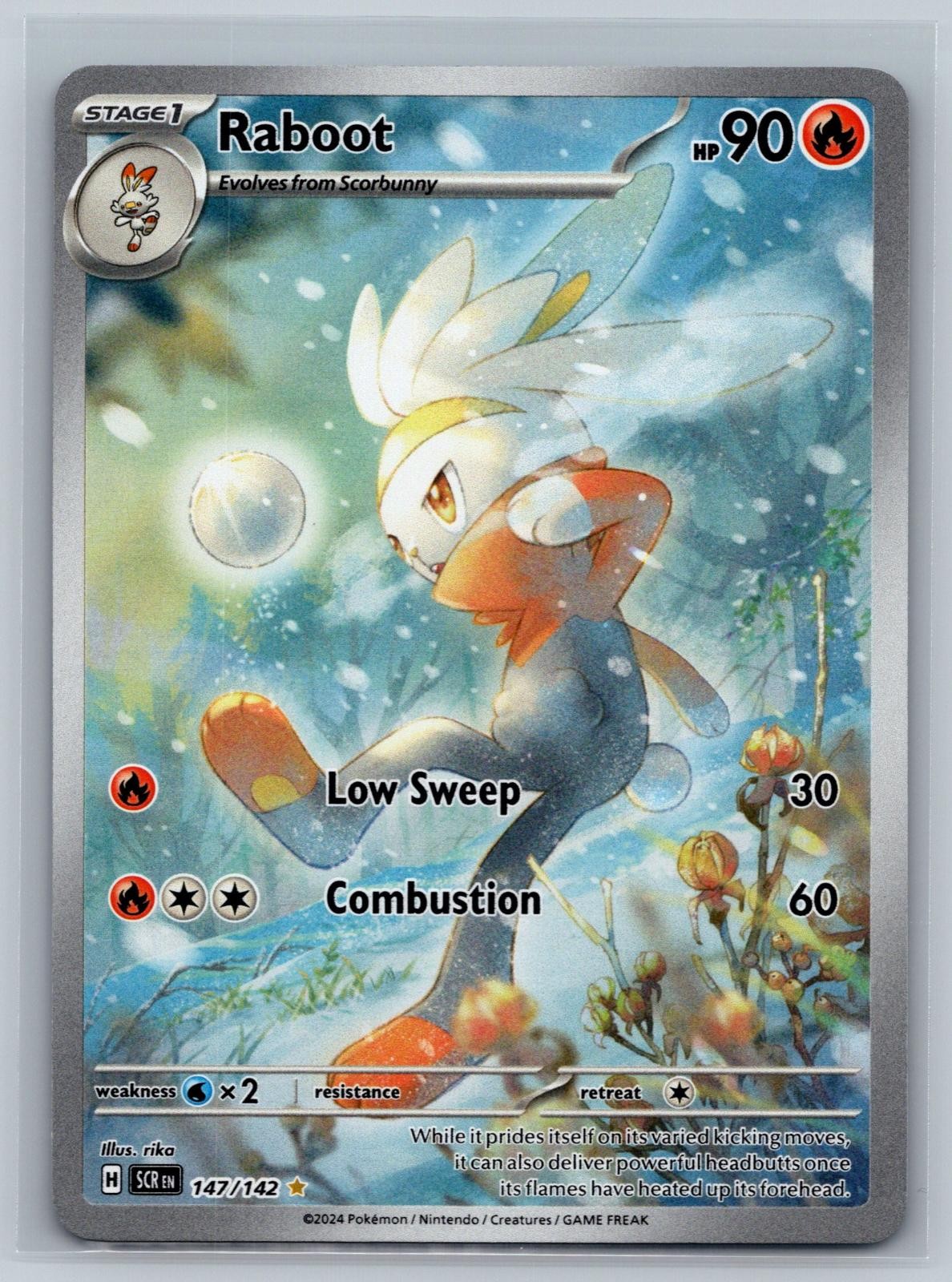 Raboot 147/142 Illustration Rare Stellar Crown Pokemon Card Near Mint