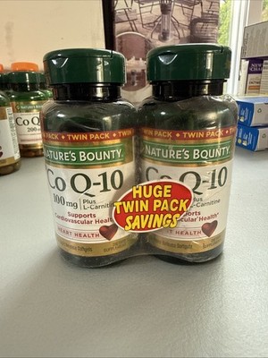 Nature's Bounty CoQ10 Plus L-Carnitine 100mg Heart Health 120 Softgels 10/27