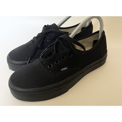 VANS Authentic Black & Black Shoes, Canvas Sneakers| Men s: 5, Women s: 6.5