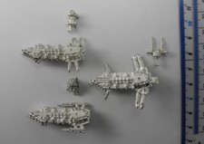 3 CHAOS INFIDEL CLASS RAIDERS Metal Battlefleet Gothic BFG Ships 1990s J1f