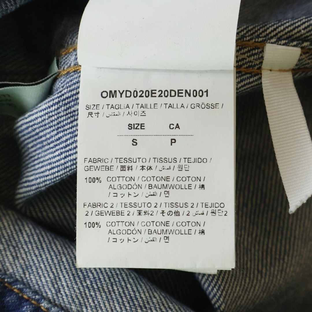 Off-white 20AW Back Arrow Print Arm Switch Button Denim Jacket Indigo Black Used thumbnail 7