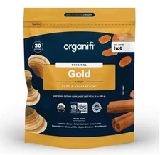 Organifi GOLD Superfood Tea – Turmeric & Reishi Infused, Gently Dried, Exp. 2026