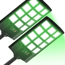 Hog Light for Night HuntingPowered Feeder Light(Green) 18000LM Solar Lights