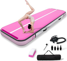 Inflatable Gymnastics Mat - 10ft to 20ft, Non-Slip, Pump  Carry Bag Included