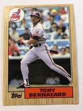 Vintage 1987 Topps Tony Bernazard MiLB Baseball Card #758 2B Wood Grain Border