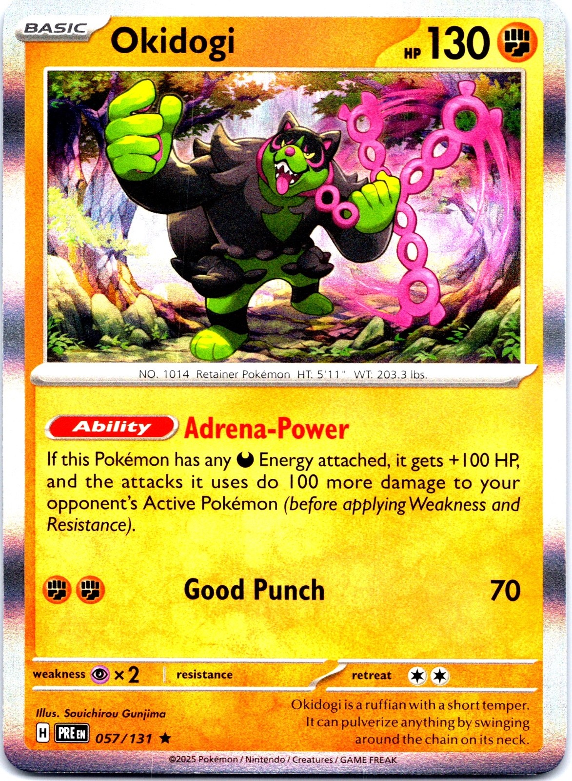 Okidogi Holo Rare SV: Prismatic Evolutions 057/131 NM ((Pokemon))