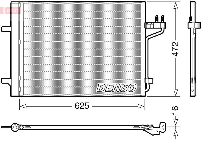 CONDENSER AIR CONDITIONING DCN10047 FOR FORD KUGA/II ESCAPE/SUV T7MB/T7MD 2.0L