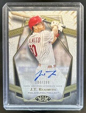 2022 Topps Tier One J.T. Realmuto Prime Performers Auto #/299 Phillies