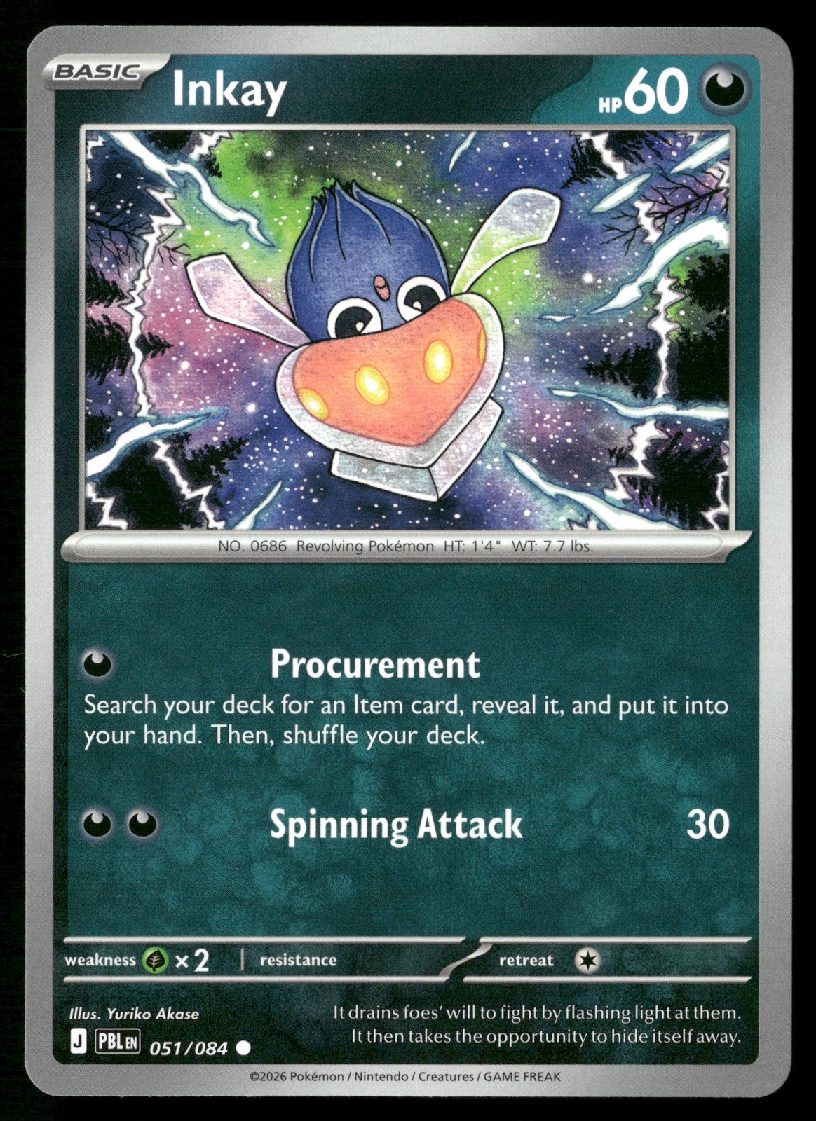 Pokémon TCG Pitch Black Inkay 51/084