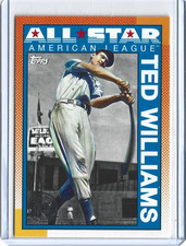 TED WILLIAMS 2025 TOPPS '90 TOPPS ALL STAR BLUE #90AS-8 TOPPS 35TH ANNIVERSARY