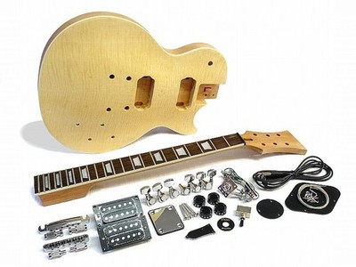 E-Gitarren-Bausatz ML-Factory  MLP Flame Top Standard Mahagoni geschraubter Hals