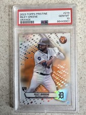 2023 Topps Pristine - Riley Greene #219 Orange Refractor /25 PSA 10  (RC)