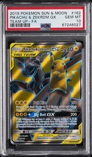 2019 POKEMON SUN & MOON TEAM UP #162 FULL ART/PIKACHU & ZEKROM GX PSA 10 on eBay