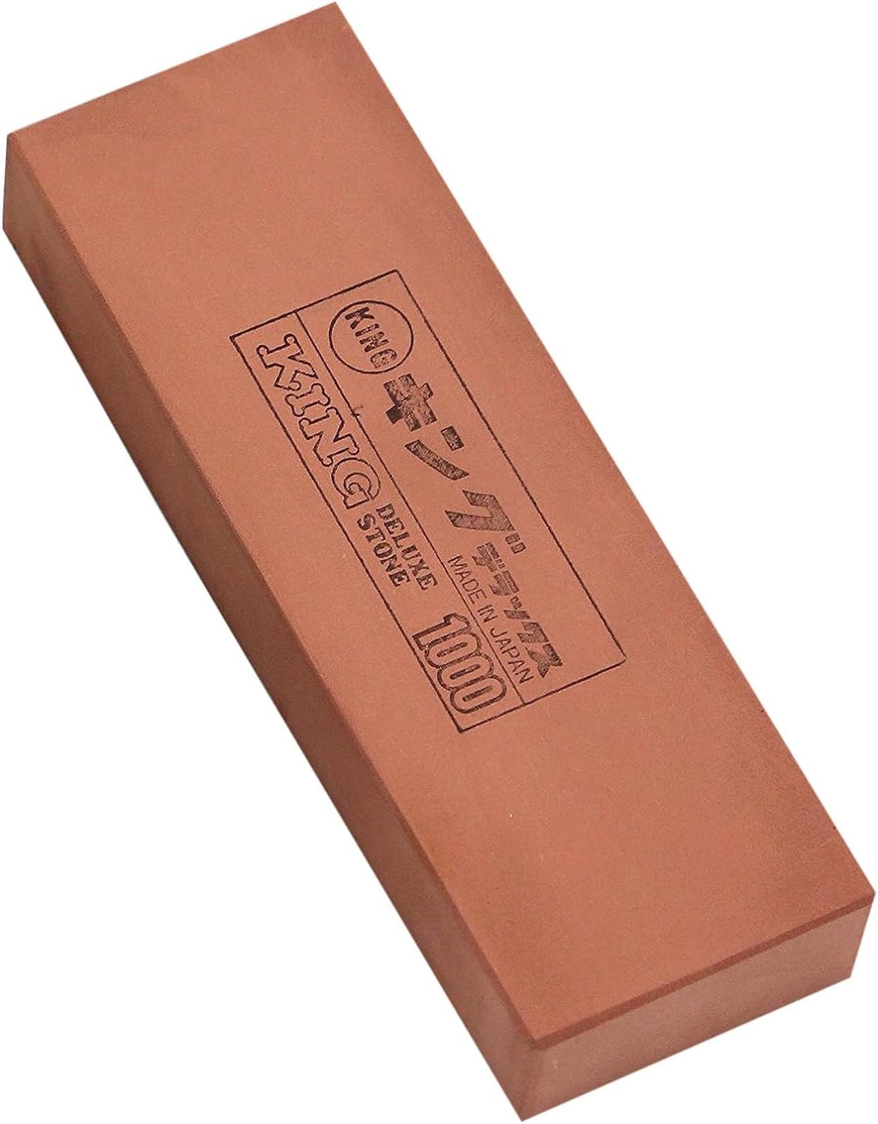 King Deluxe No.300 Non-Absorbent Sharpening Stone 207x66x34mm 300-Grit for Rough Edges  