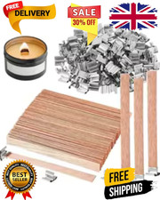 20/100 Set Wooden Wood Candle Wicks Metal Sustainer Candle Making High Quality