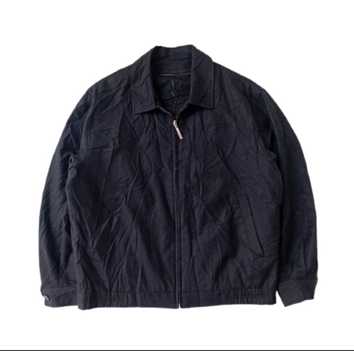 Giacca vintage Yves Saint Laurent YSL nera grande logo