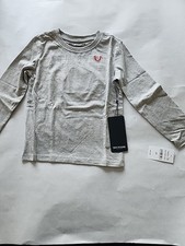 True Religion Kids Long Sleeve T/shirt Heather Grey Tr533lk628. 4T
